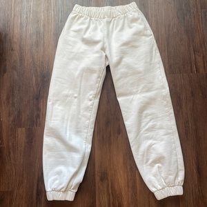 Brandy Melville- White Rosa Sweatpants